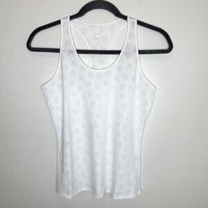 Rabbit Bunny Hop Tank Womens XL White Perforated Running Athletic Gym